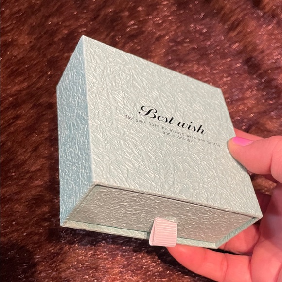 ROSE Gold Elegant Silver Heart Necklace New in Box CZ synthetic stones - Picture 7 of 13